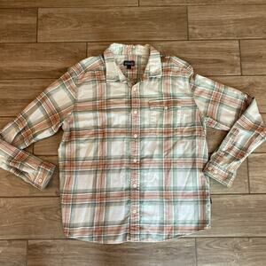 Patagonia Men Large Stripes Flannel Button Up Shirt